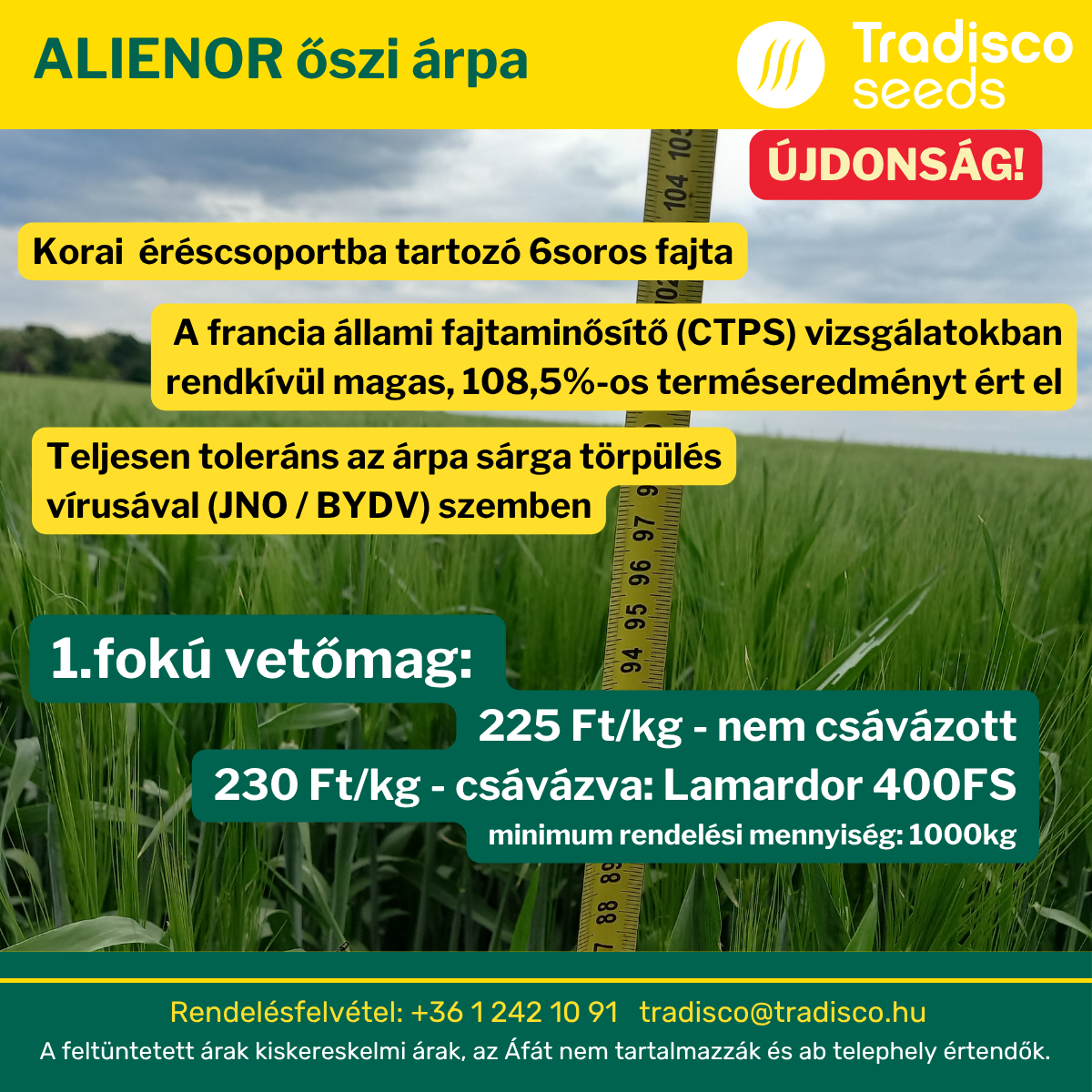 vetőmag alienor árpa
